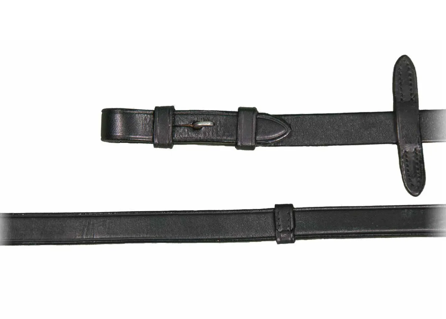 WORLD EQUSTRN BRNDS Vespucci Leather Reins with Grips and Hook Studs