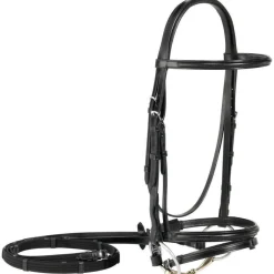 WORLD EQUSTRN BRNDS Vespucci Plain Raised Dressage Bridle with Flash