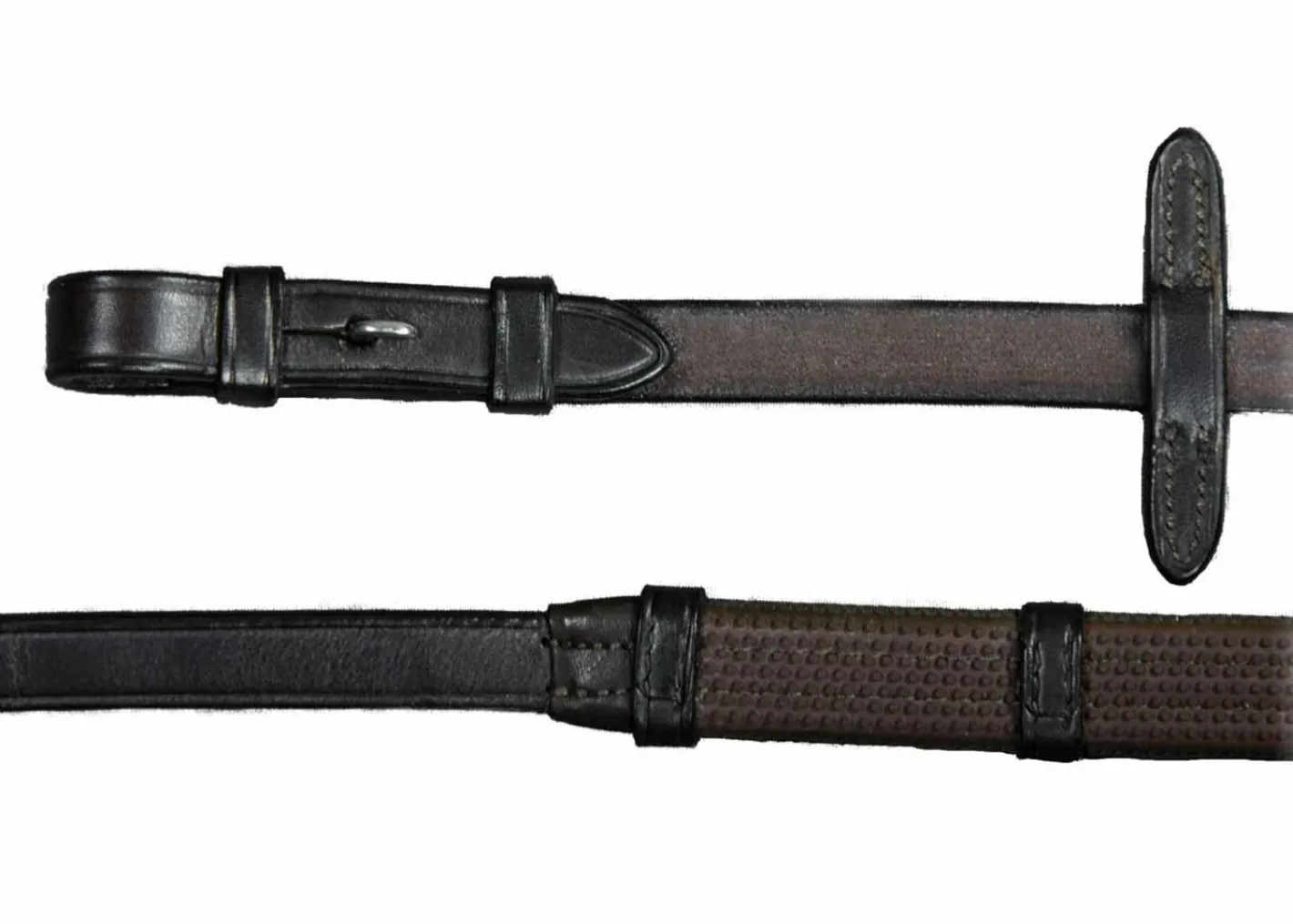 WORLD EQUSTRN BRNDS Vespucci Rubber Reins with Stops and Hook Studs