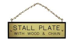 CRW Walnut Plaque with Brass Chain