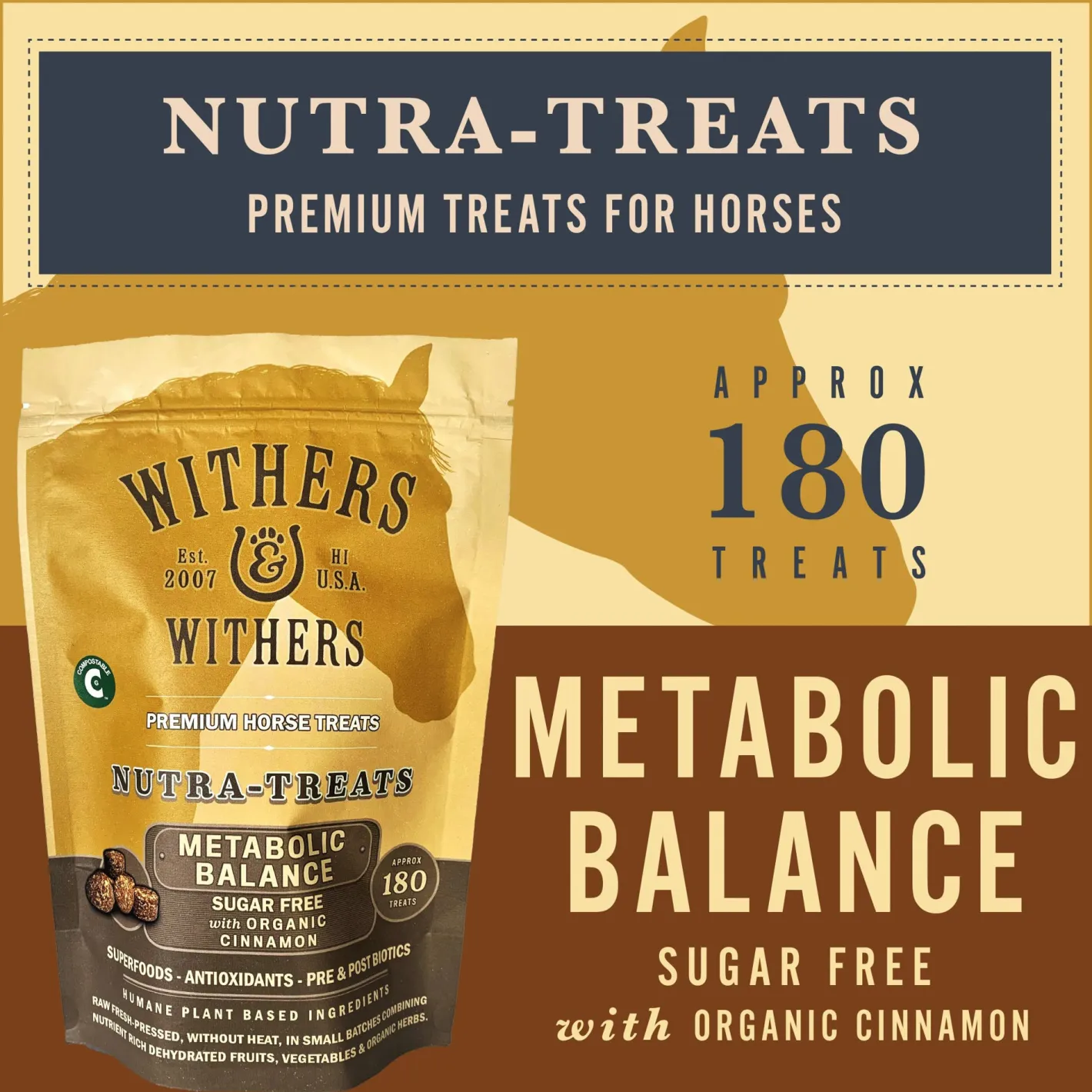 WITHERS & WITHERS Sugar-Free Cinnamon Nutra-Treats for Horses